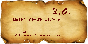 Weibl Oktávián névjegykártya